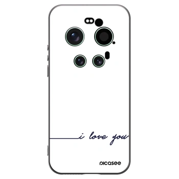 Picasee silikonowe czarne etui na Xiaomi 17 Ultra - I love you