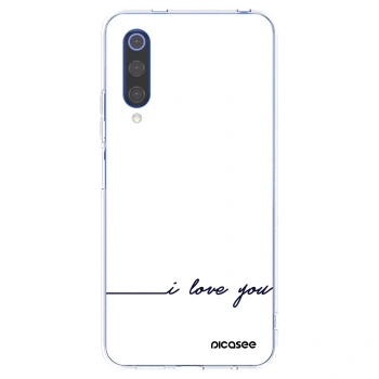 Picasee silikonowe przeźroczyste etui na Xiaomi Mi 9 SE - I love you