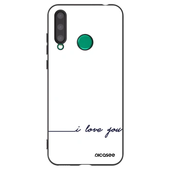 Picasee silikonowe czarne etui na Honor 20 Lite - I love you