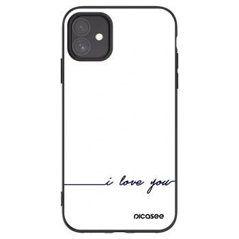 Picasee silikonowe czarne etui na Apple iPhone 11 - I love you