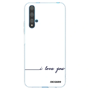 Picasee silikonowe przeźroczyste etui na Huawei Nova 5T - I love you