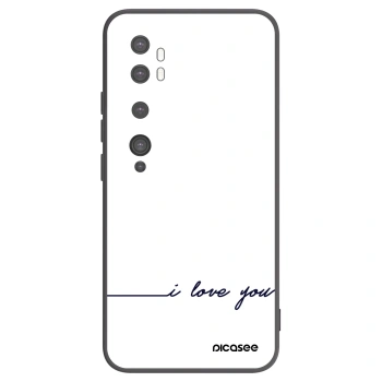 Picasee silikonowe czarne etui na Xiaomi Mi Note 10 (Pro) - I love you