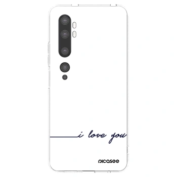 Picasee silikonowe przeźroczyste etui na Xiaomi Mi Note 10 (Pro) - I love you