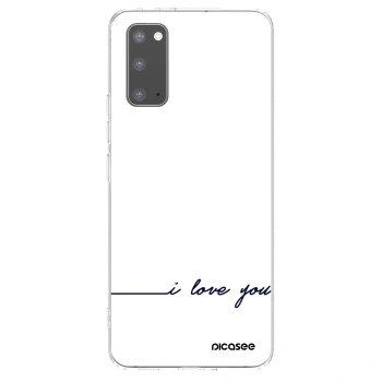 Picasee silikonowe przeźroczyste etui na Samsung Galaxy S20 G980F - I love you