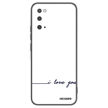 Picasee silikonowe czarne etui na Samsung Galaxy S20 G980F - I love you