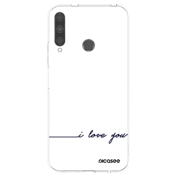 Picasee silikonowe przeźroczyste etui na Huawei P40 Lite E - I love you