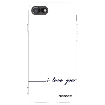 Picasee silikonowe przeźroczyste etui na Apple iPhone SE 2020 - I love you