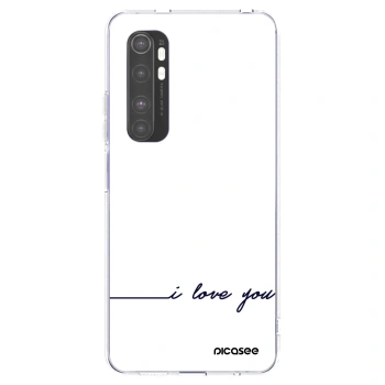 Picasee silikonowe przeźroczyste etui na Xiaomi Mi Note 10 Lite - I love you