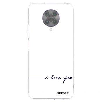 Picasee silikonowe przeźroczyste etui na Xiaomi Poco F2 Pro - I love you