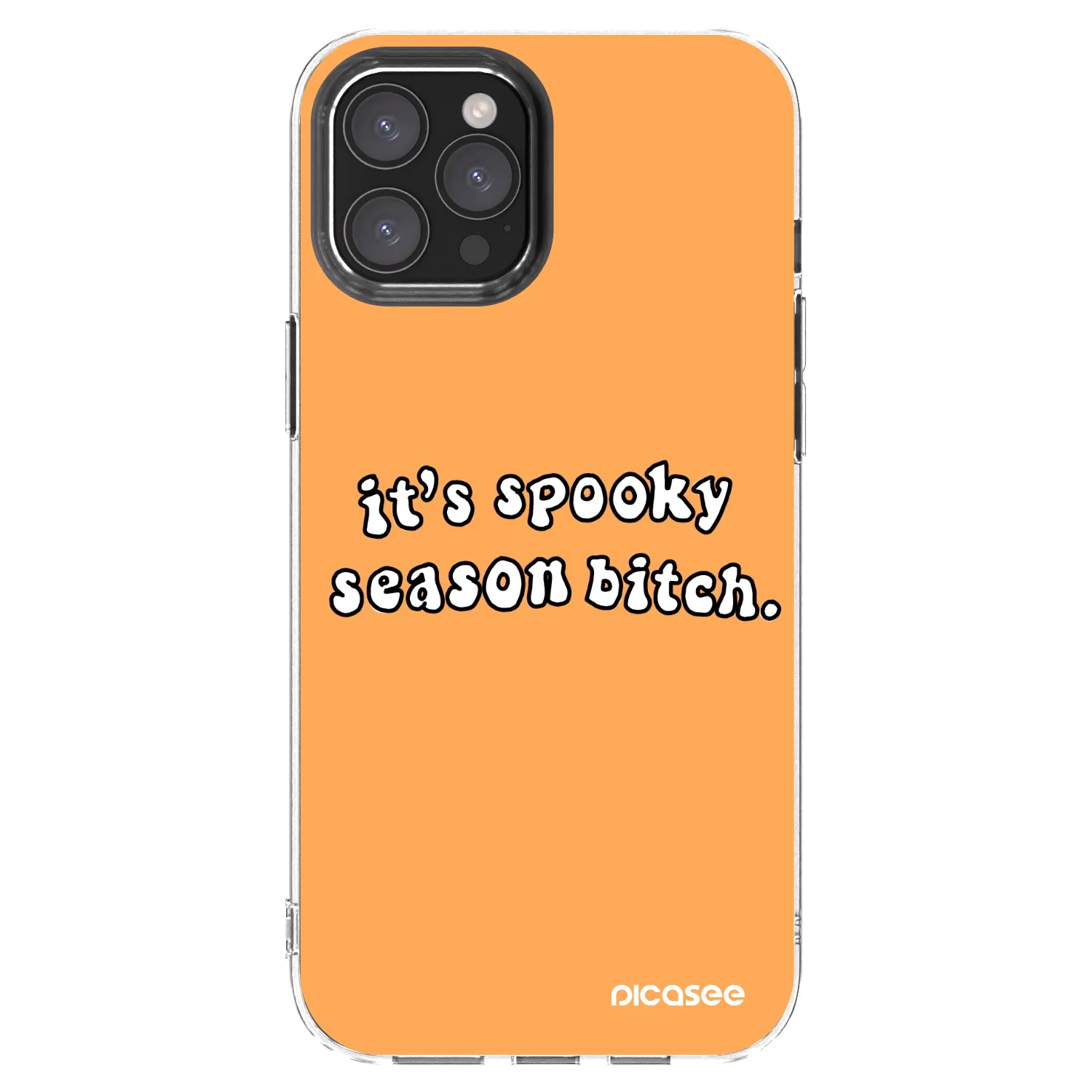 Picasee silikonowe przeźroczyste etui na Apple iPhone 12 Pro Max - Spooky season