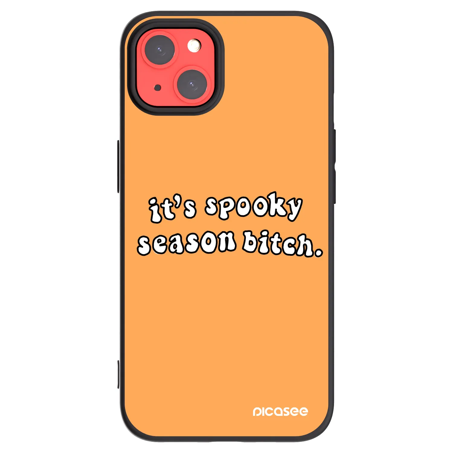 Picasee silikonowe czarne etui na Apple iPhone 13 - Spooky season