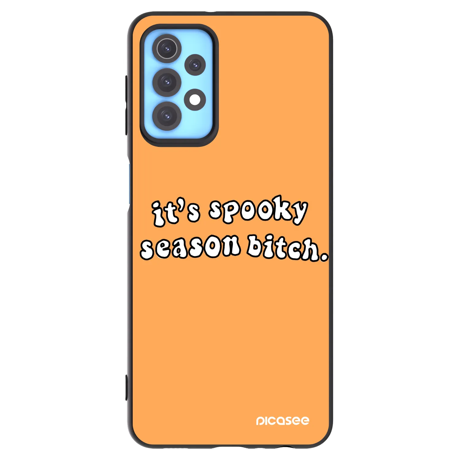 Picasee silikonowe czarne etui na Samsung Galaxy A32 4G SM-A325F - Spooky season