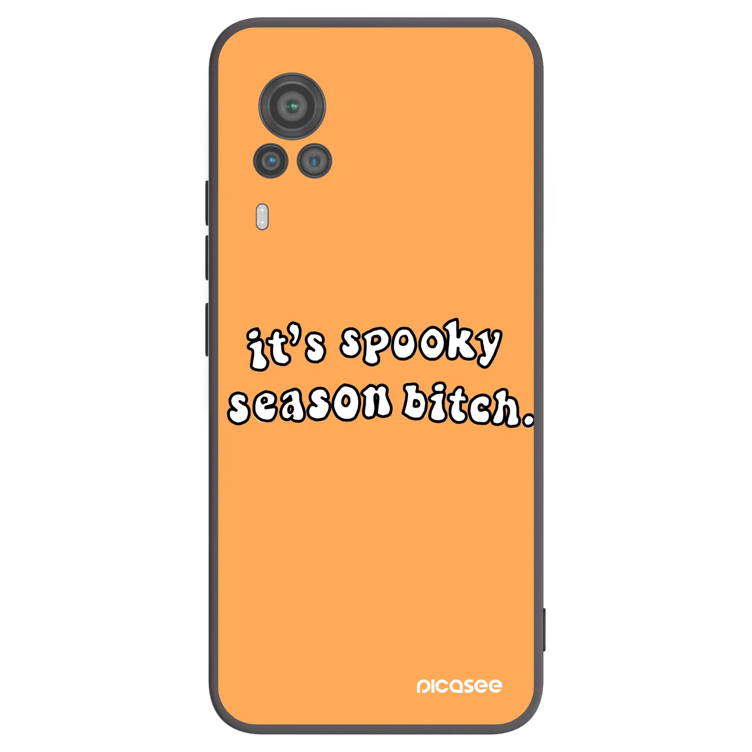 Picasee silikonowe czarne etui na Vivo X60 Pro 5G - Spooky season