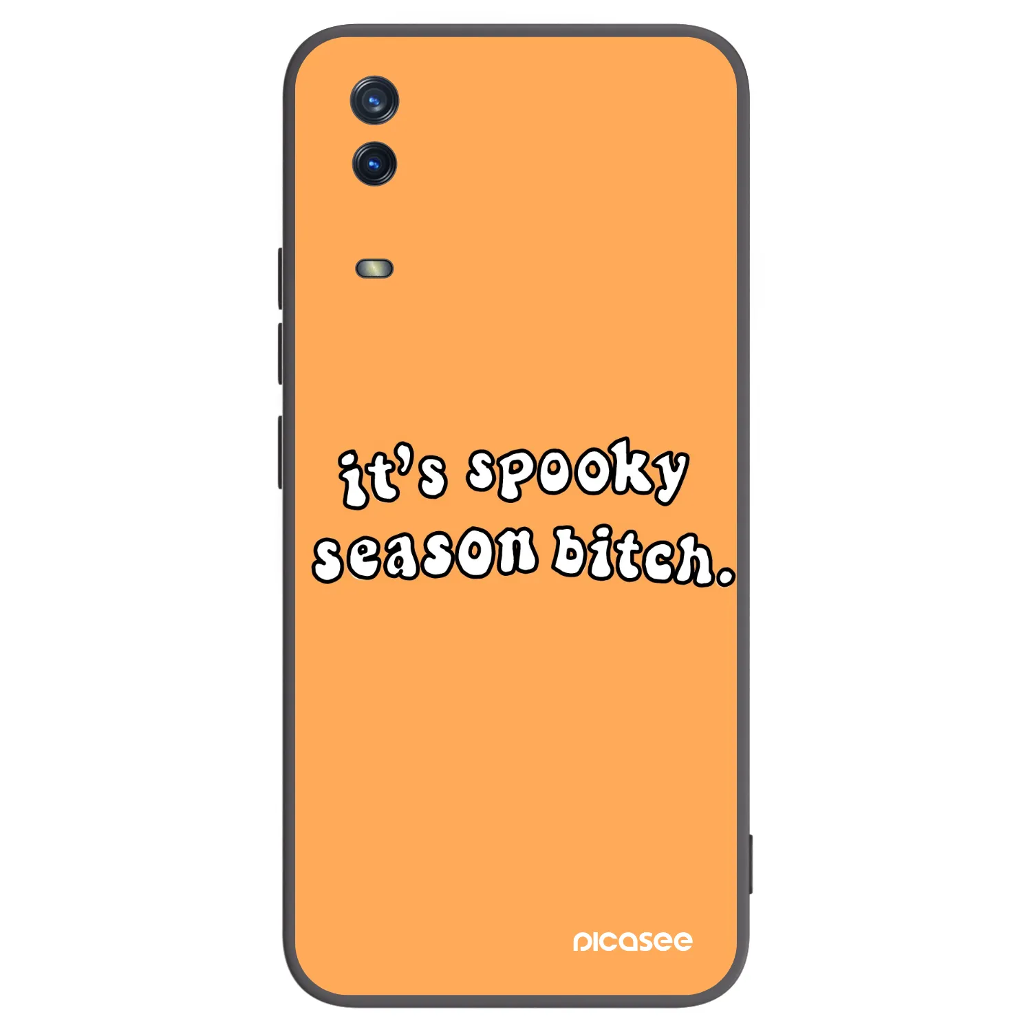 Picasee silikonowe czarne etui na Vivo Y11s - Spooky season