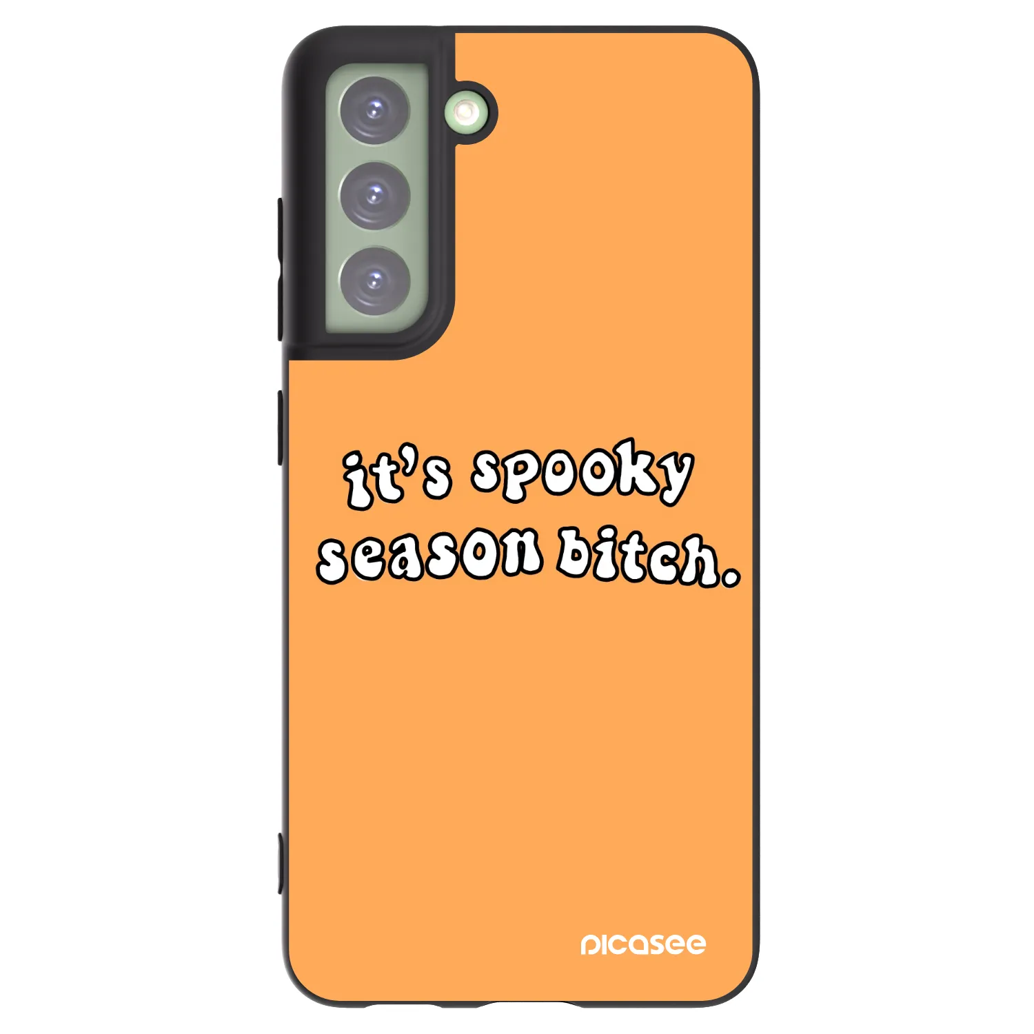 Picasee silikonowe czarne etui na Samsung Galaxy S21 FE 5G - Spooky season