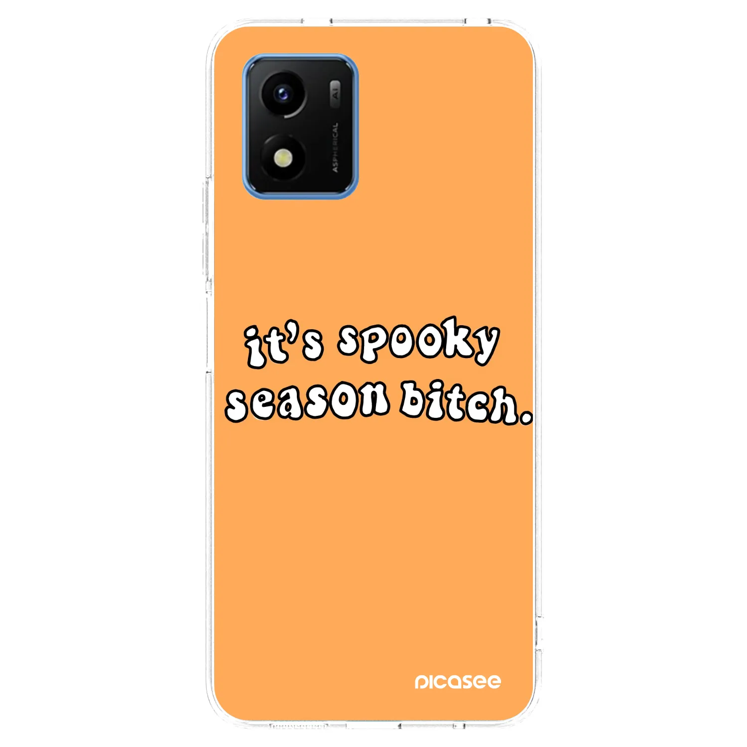 Picasee silikonowe przeźroczyste etui na Vivo Y01 - Spooky season