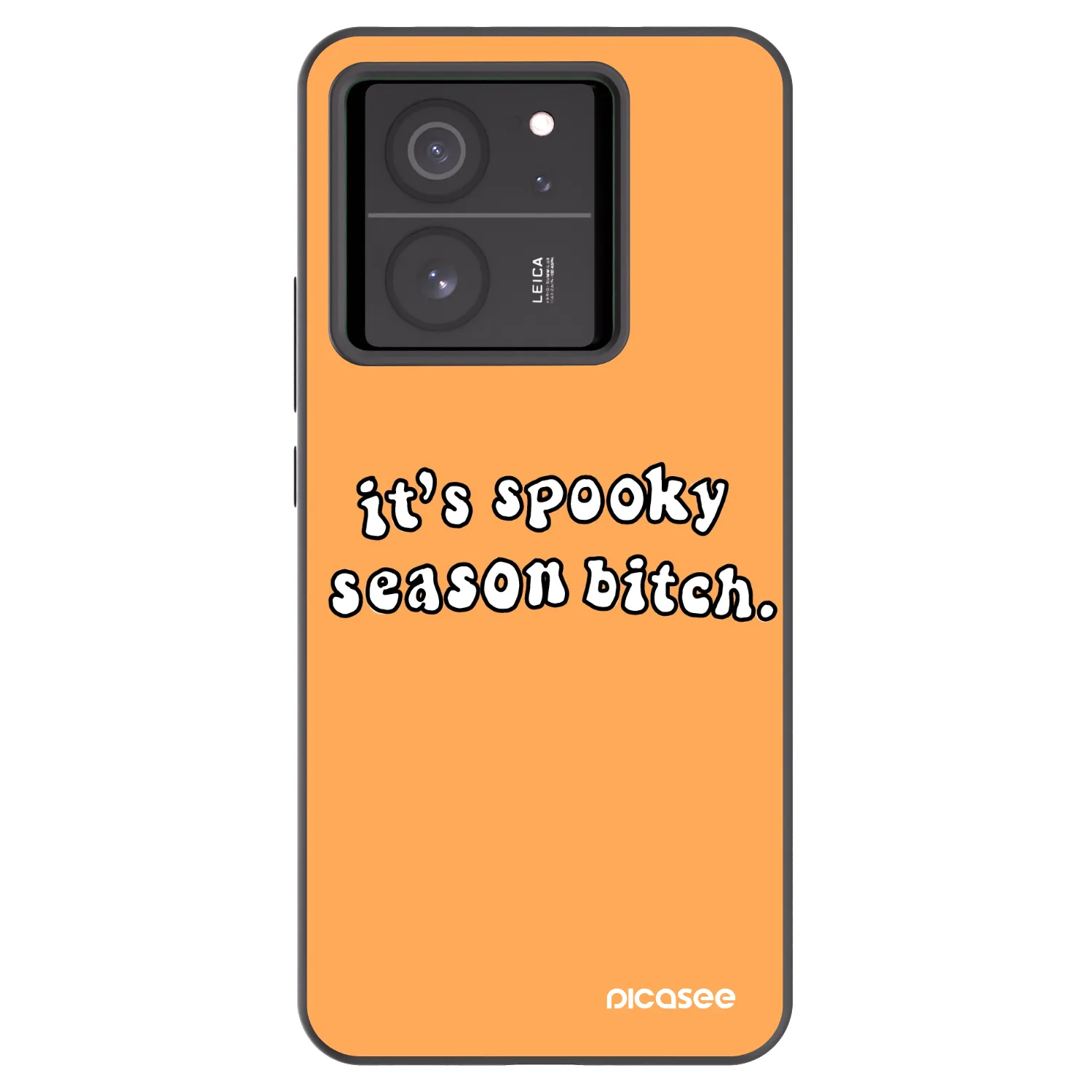 Picasee silikonowe czarne etui na Xiaomi 13T Pro - Spooky season