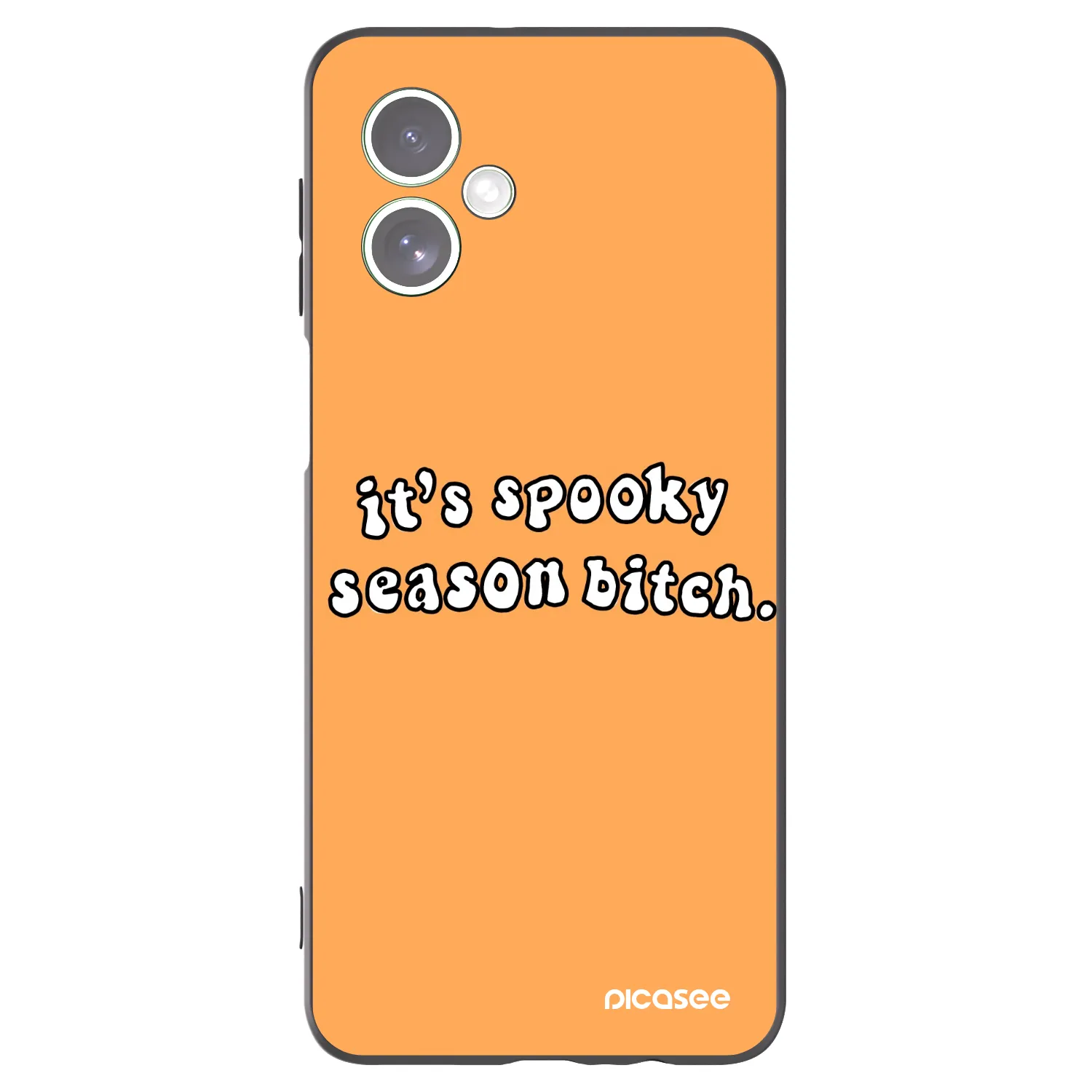 Picasee silikonowe czarne etui na Motorola Moto G54 5G - Spooky season