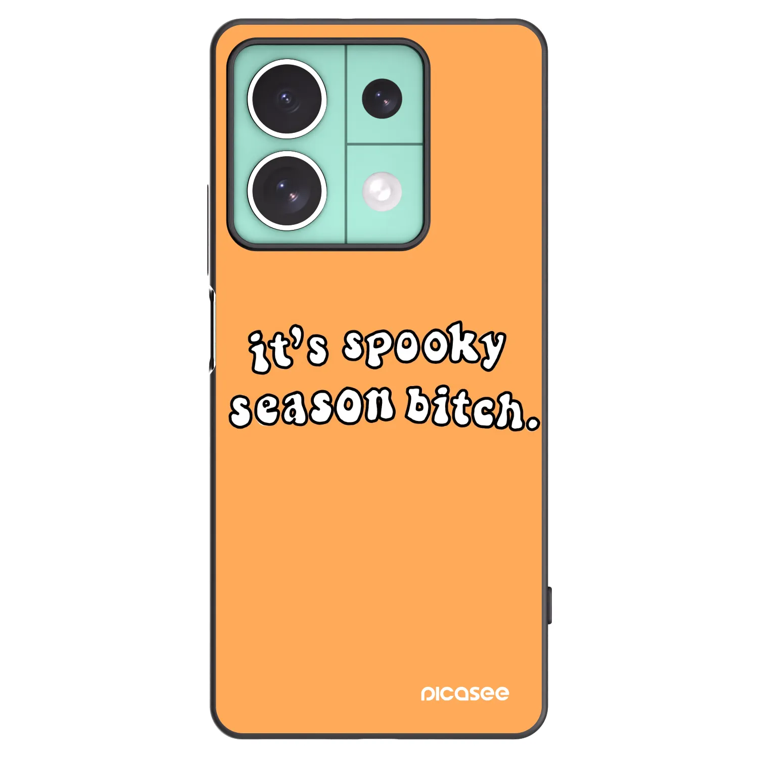 Picasee silikonowe czarne etui na Xiaomi Redmi Note 13 5G - Spooky season