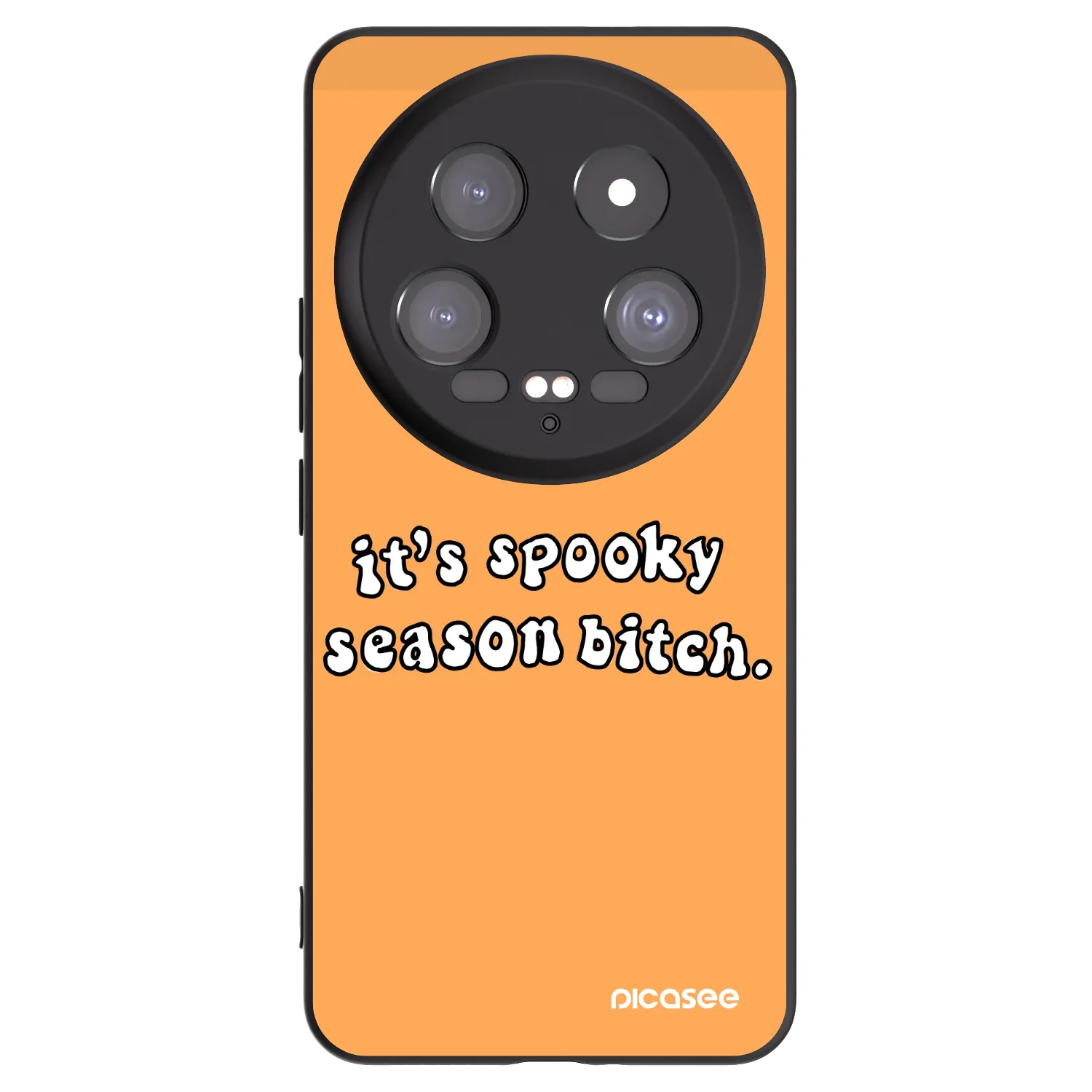 Picasee silikonowe czarne etui na Xiaomi 14 Ultra - Spooky season