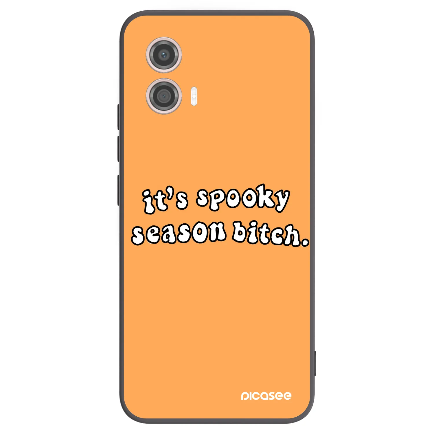 Picasee silikonowe czarne etui na Motorola Moto G53 5G - Spooky season