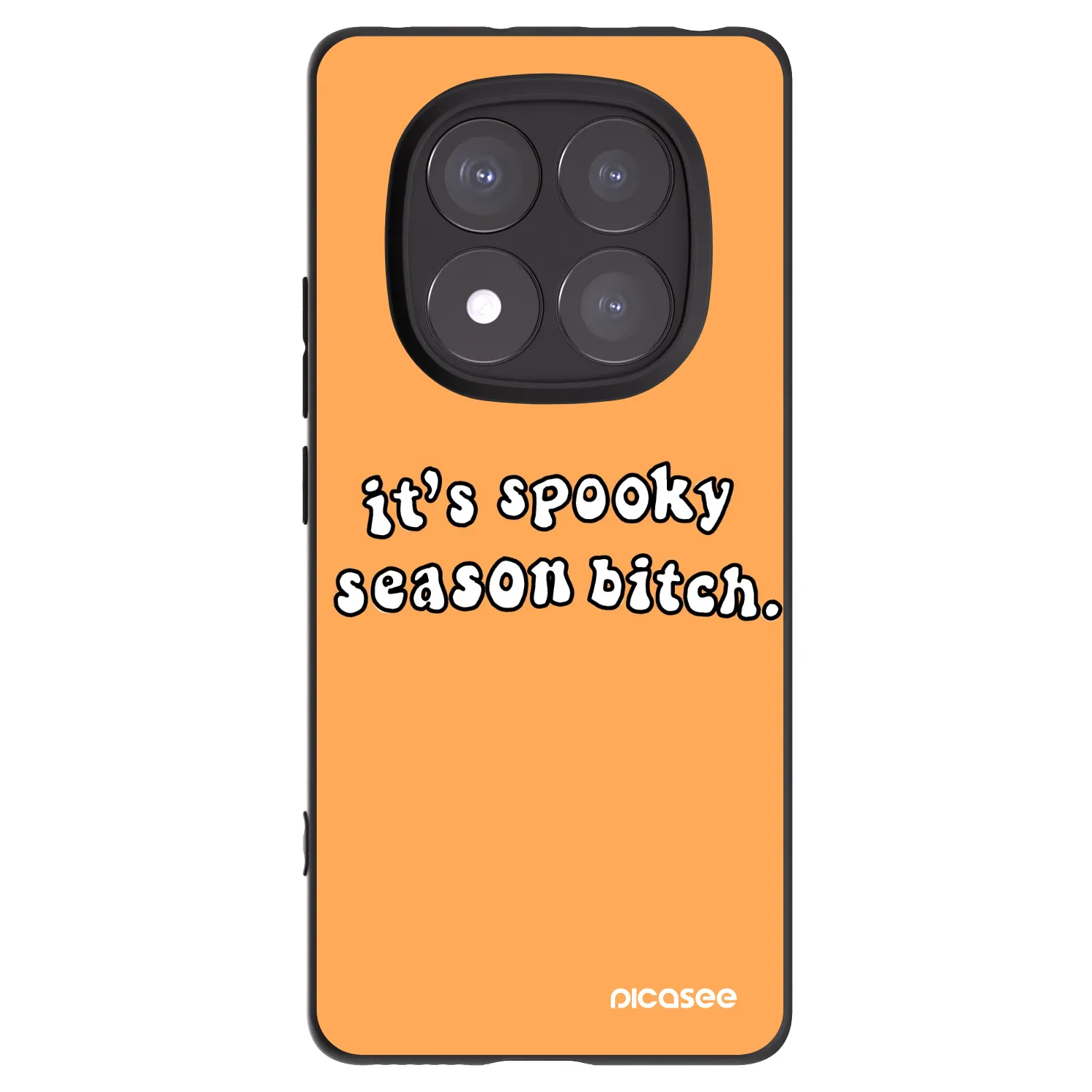 Picasee silikonowe czarne etui na Xiaomi Redmi Note 14 Pro 5G - Spooky season