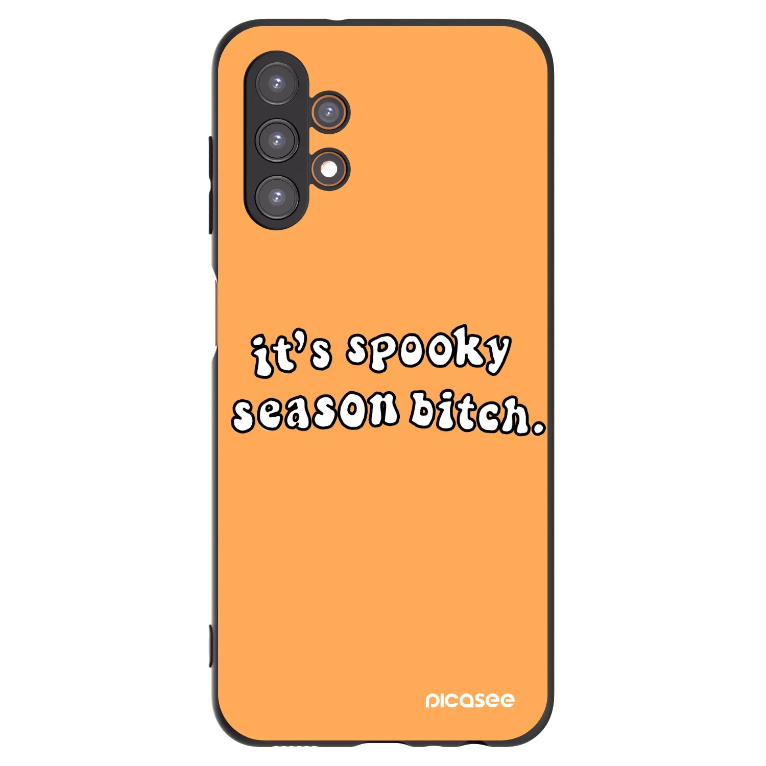 Picasee silikonowe czarne etui na Samsung Galaxy A13 5G - Spooky season