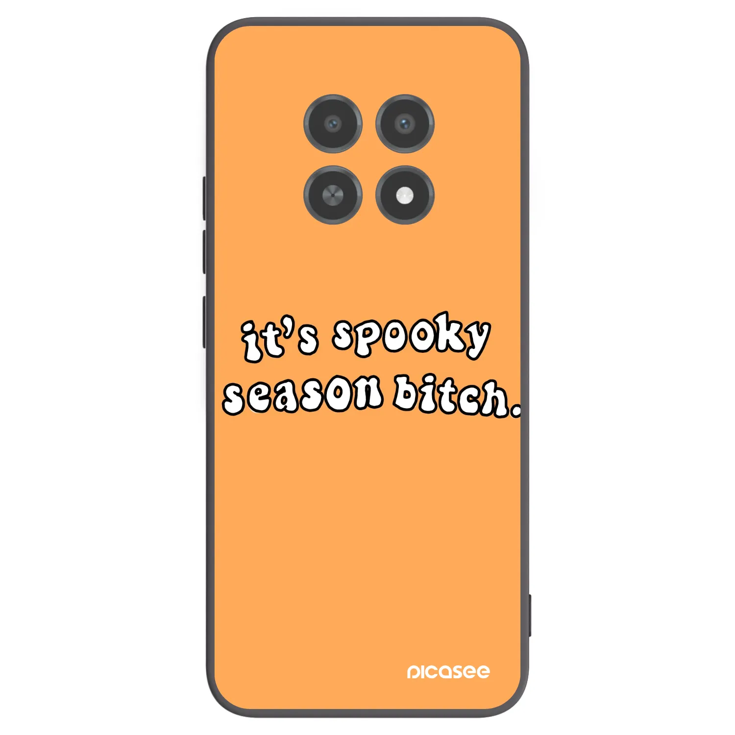 Picasee silikonowe czarne etui na Realme 12X - Spooky season
