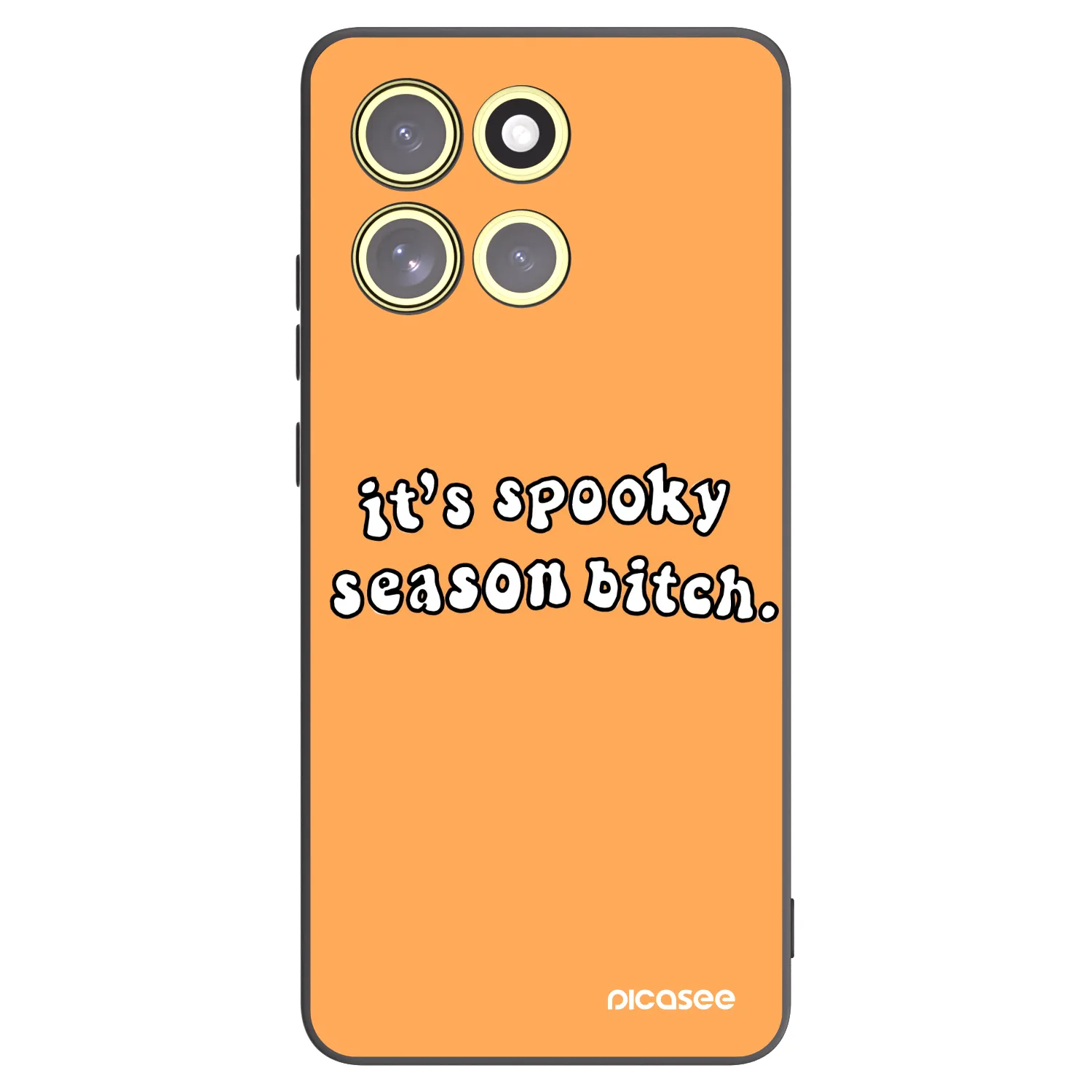 Picasee silikonowe czarne etui na Motorola Moto G86 5G - Spooky season