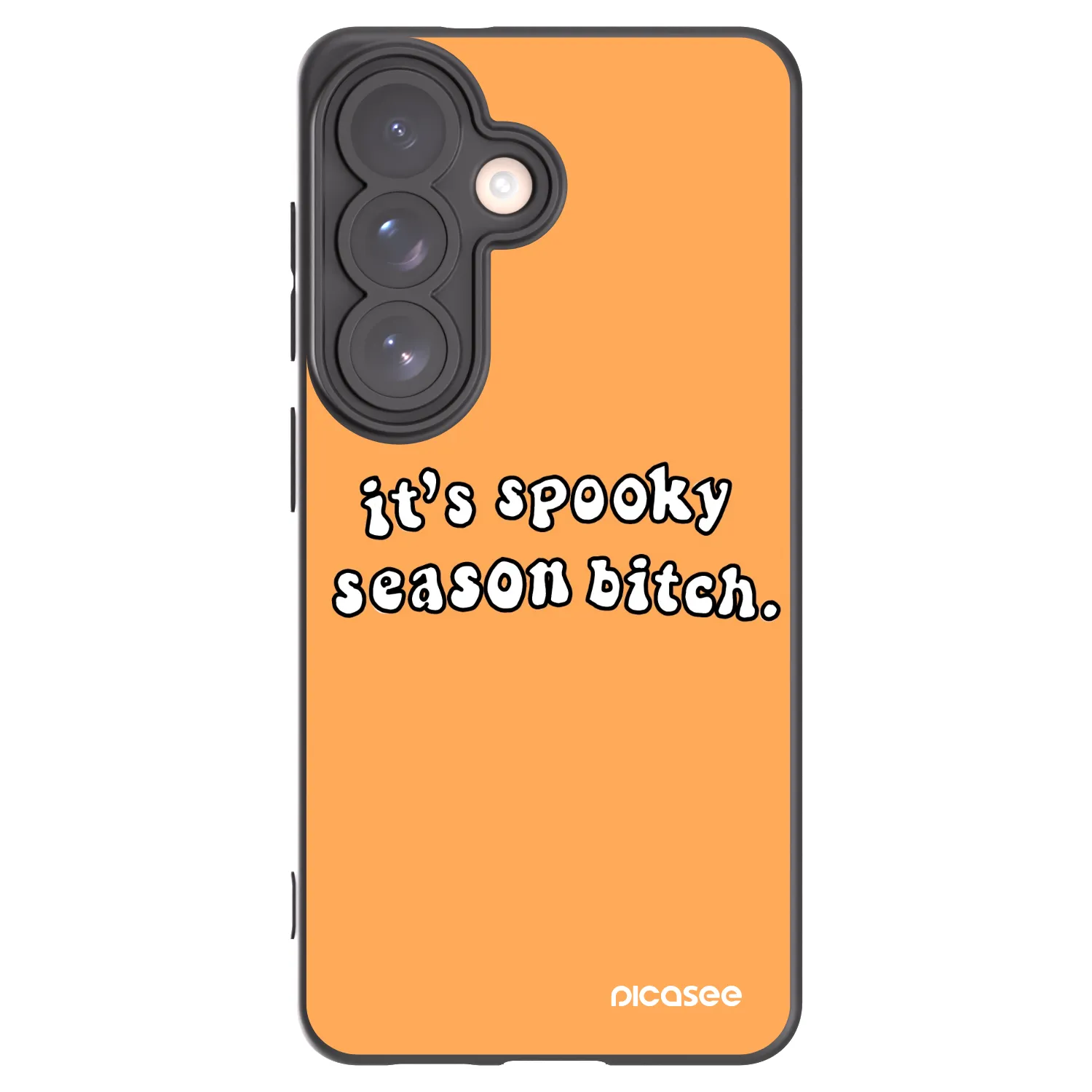Picasee silikonowe czarne etui na Samsung Galaxy S26 - Spooky season