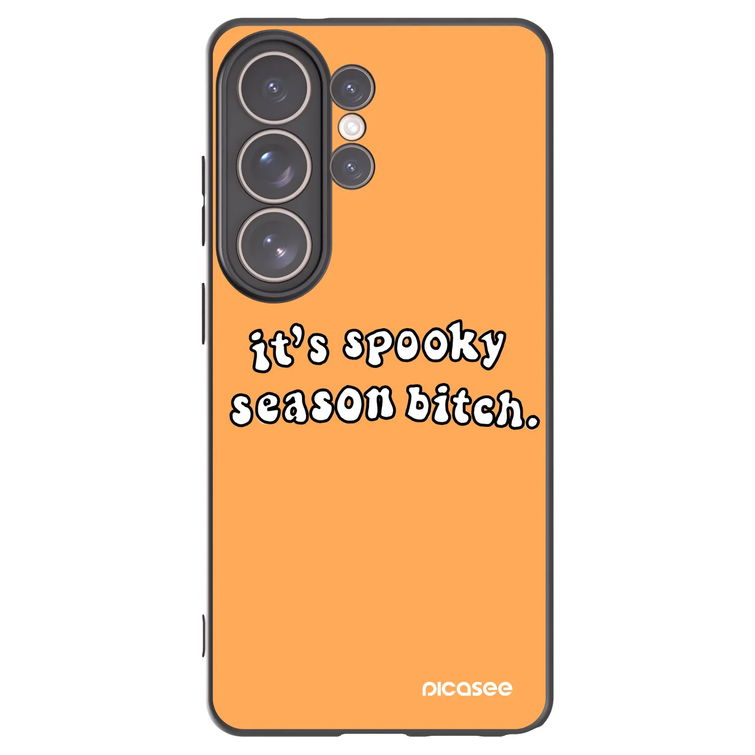 Picasee silikonowe czarne etui na Samsung Galaxy S26 Ultra - Spooky season