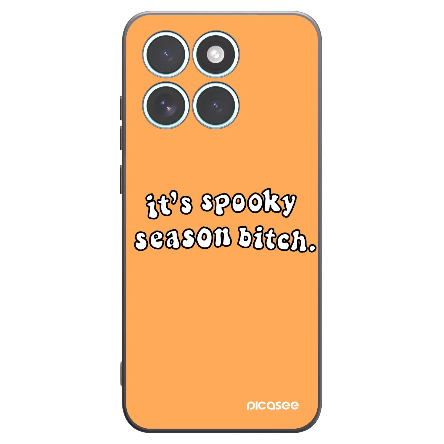 Picasee silikonowe czarne etui na Motorola Edge 70 Fusion - Spooky season