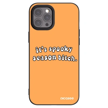 Picasee silikonowe czarne etui na Apple iPhone 12 Pro Max - Spooky season
