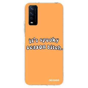 Picasee silikonowe przeźroczyste etui na Vivo Y11s - Spooky season