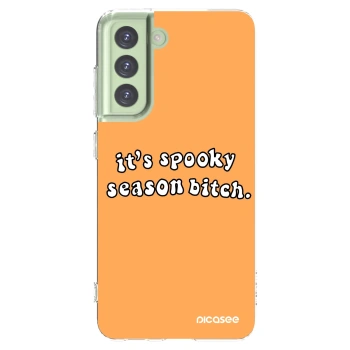 Picasee silikonowe przeźroczyste etui na Samsung Galaxy S21 FE 5G - Spooky season