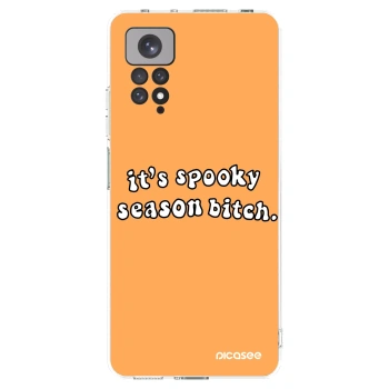 Picasee silikonowe przeźroczyste etui na Xiaomi Redmi Note 11 - Spooky season