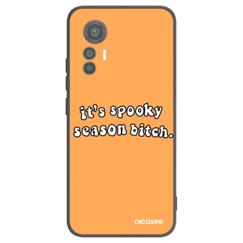 Picasee silikonowe czarne etui na Xiaomi 12 Lite - Spooky season