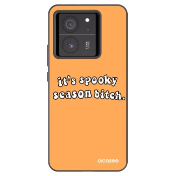 Picasee silikonowe czarne etui na Xiaomi 13T Pro - Spooky season