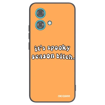 Picasee silikonowe czarne etui na Motorola Edge 40 Neo - Spooky season