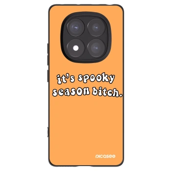 Picasee silikonowe czarne etui na Xiaomi Redmi Note 14 Pro+ 5G - Spooky season