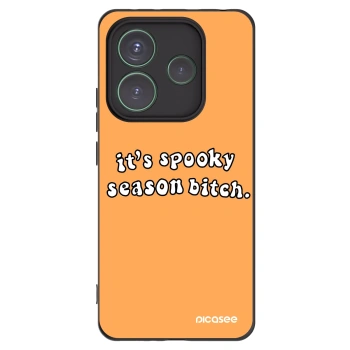 Picasee silikonowe czarne etui na Xiaomi Redmi Note 14 5G - Spooky season