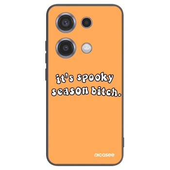 Picasee silikonowe czarne etui na Xiaomi Redmi Note 14S - Spooky season