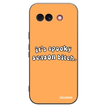 Picasee silikonowe czarne etui na Google Pixel 10a - Spooky season