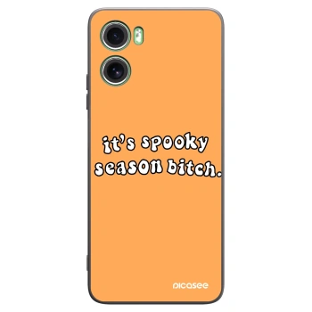 Picasee silikonowe czarne etui na Motorola Moto G06 - Spooky season