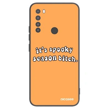 Picasee silikonowe czarne etui na Xiaomi Redmi Note 8 - Spooky season