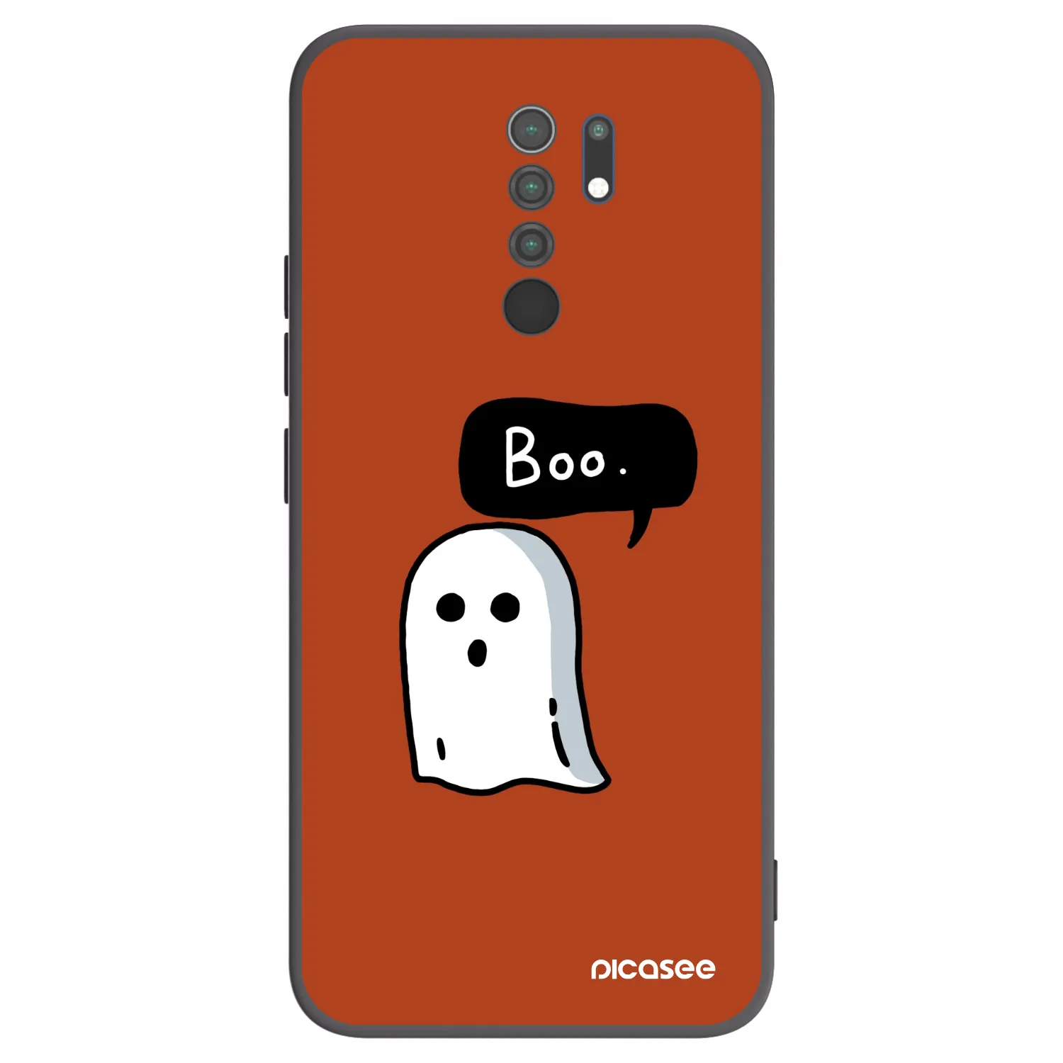 Picasee silikonowe czarne etui na Xiaomi Redmi 9 - Boo