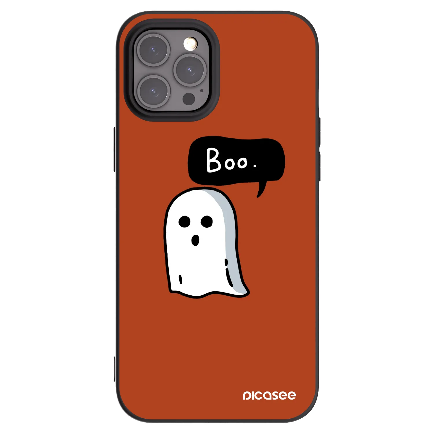 Picasee silikonowe czarne etui na Apple iPhone 12 Pro Max - Boo
