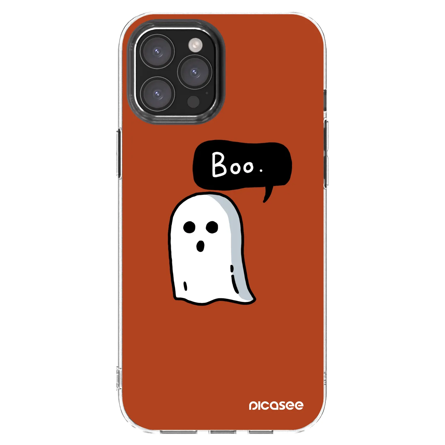 Picasee silikonowe przeźroczyste etui na Apple iPhone 12 Pro Max - Boo