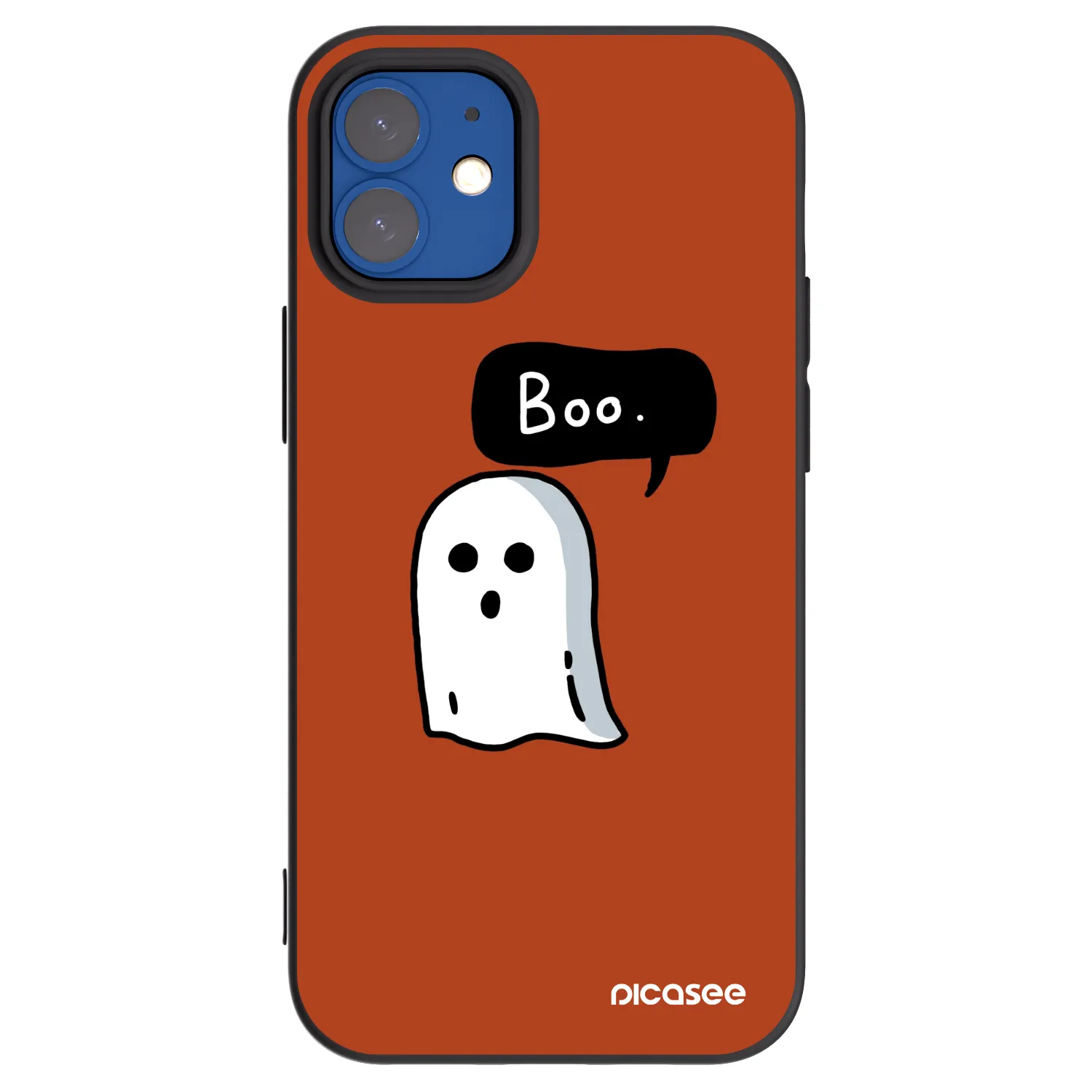 Picasee silikonowe czarne etui na Apple iPhone 12 mini - Boo