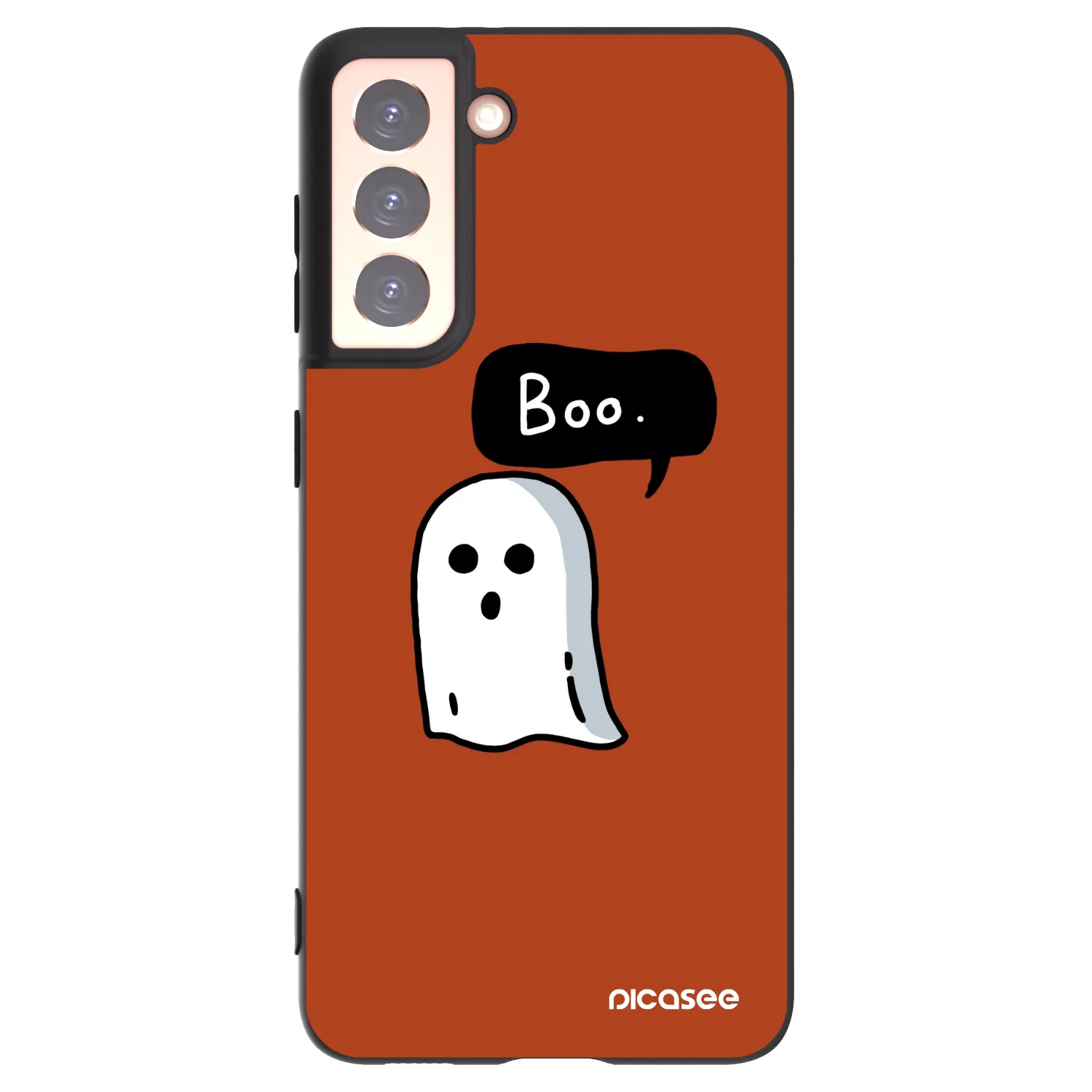 Picasee silikonowe czarne etui na Samsung Galaxy S21 5G G991B - Boo